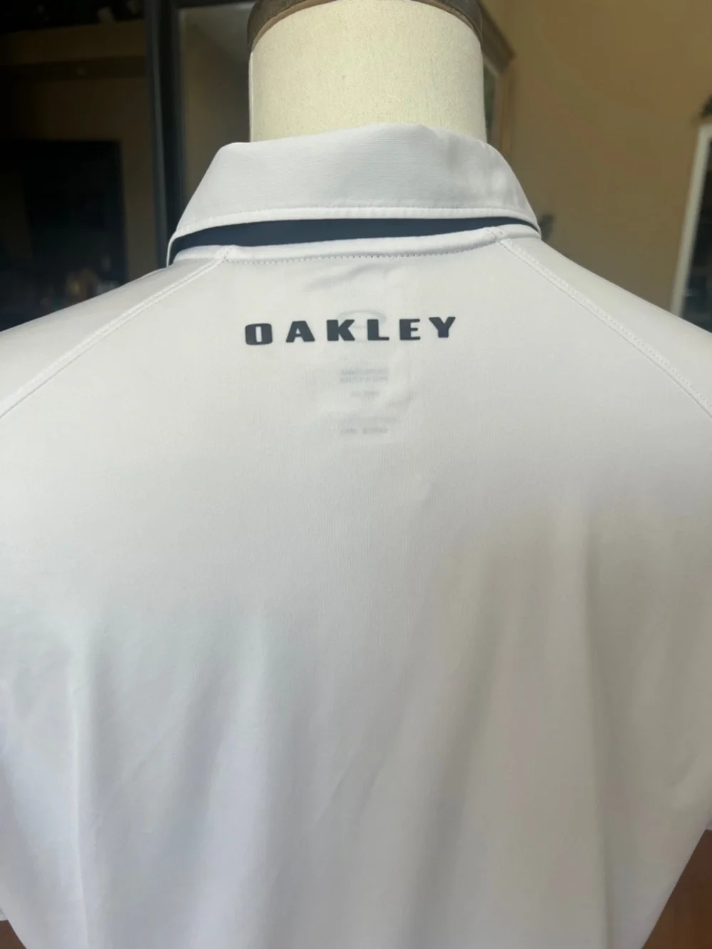 Oakley White Polo with Navy Trim - Picture 4 of 5